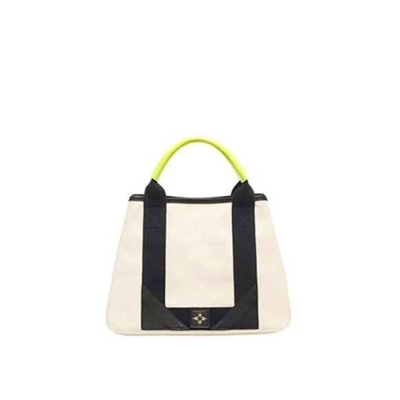 India Hicks Mini Biscayne Bay Canvas Tote Bag - Picture 1 of 16